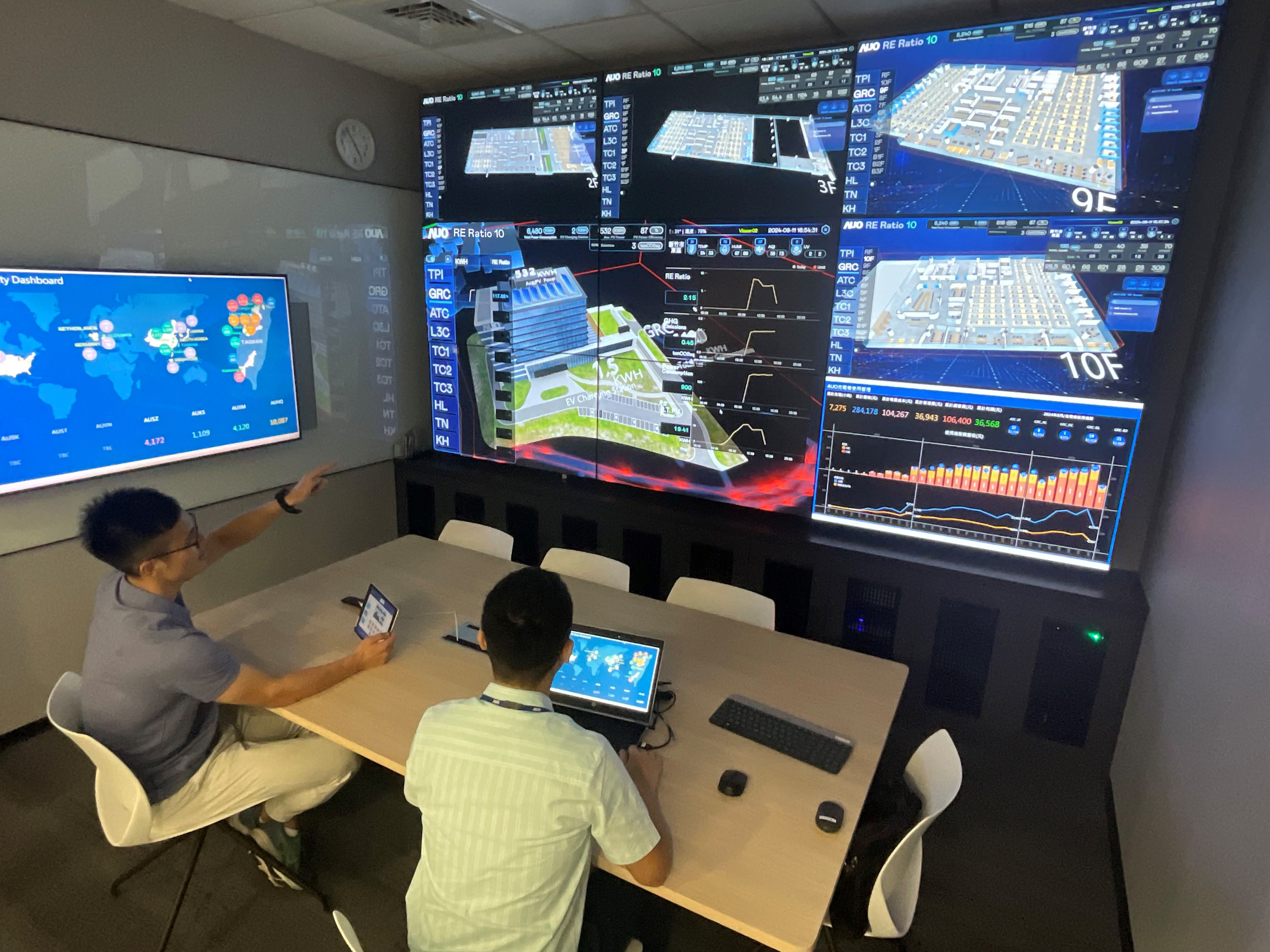 好体育全站登录平台透过子公司好体育全站登录平台宇沛之多任务智能楼宇系统，实时监控空调、照明、绿电的运作情形，提升用电管理效能，进行用电优化与耗能设备汰换等节能减碳措施